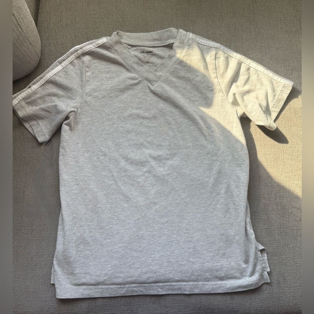 Women's Light Gray V-Neck Tee